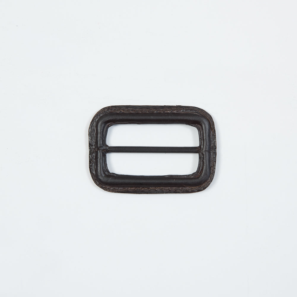 Antique Brown Leather Buckle - 2.125