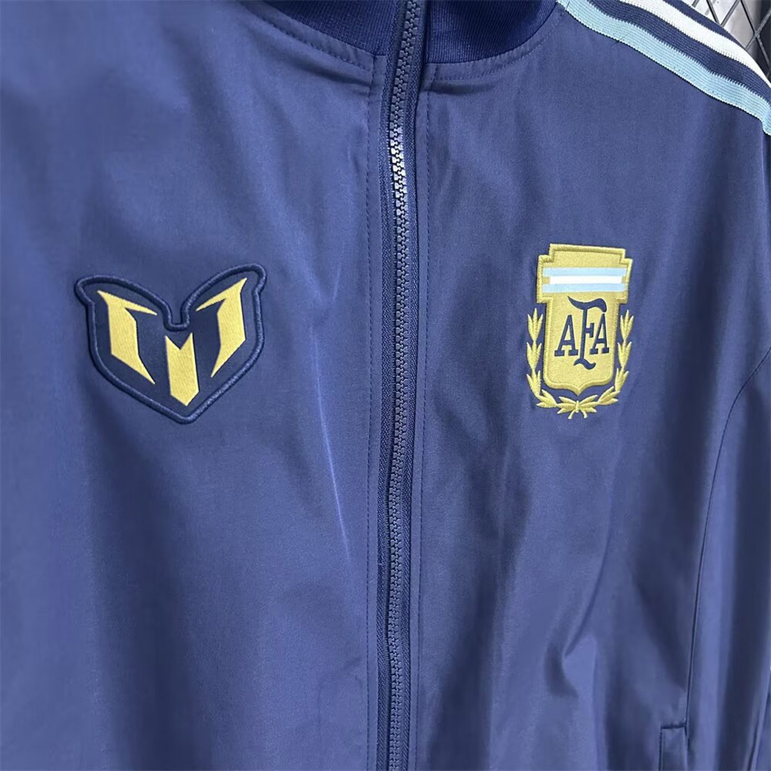 Argentina 2026 Messi Last Match Navy Blue Windbreaker Jacket - UnitedFutballJersey