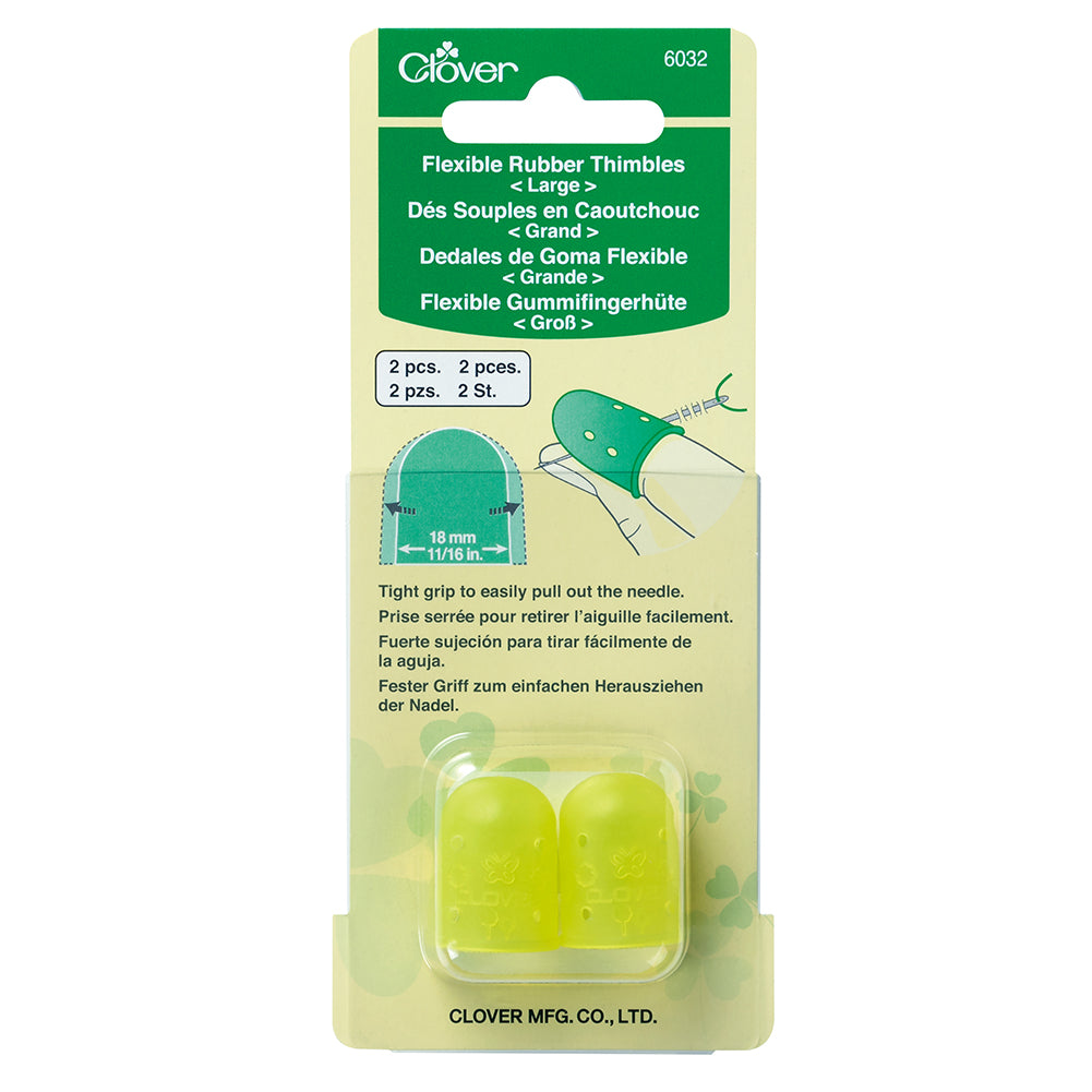 Clover Flexible Rubber Thimbles - Large - 2 ct - Joann Fabrics