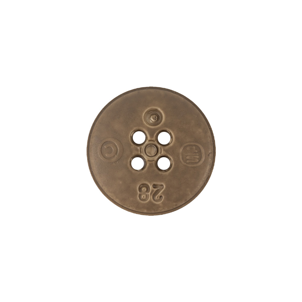 Italian Matte Khaki Abstract Molded 4-Hole Faux Leather Button - 28L/18mm - Joann Fabrics