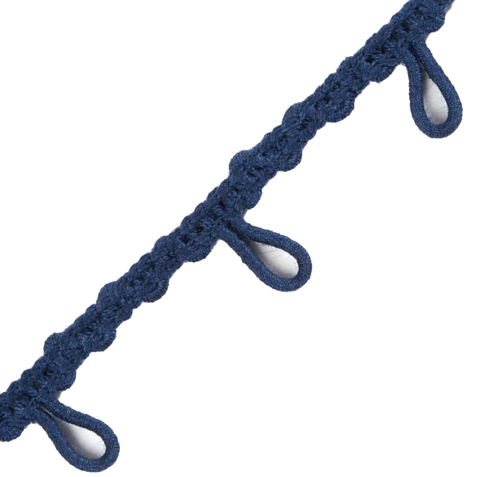 Blue Button Loop Braid - 0.625