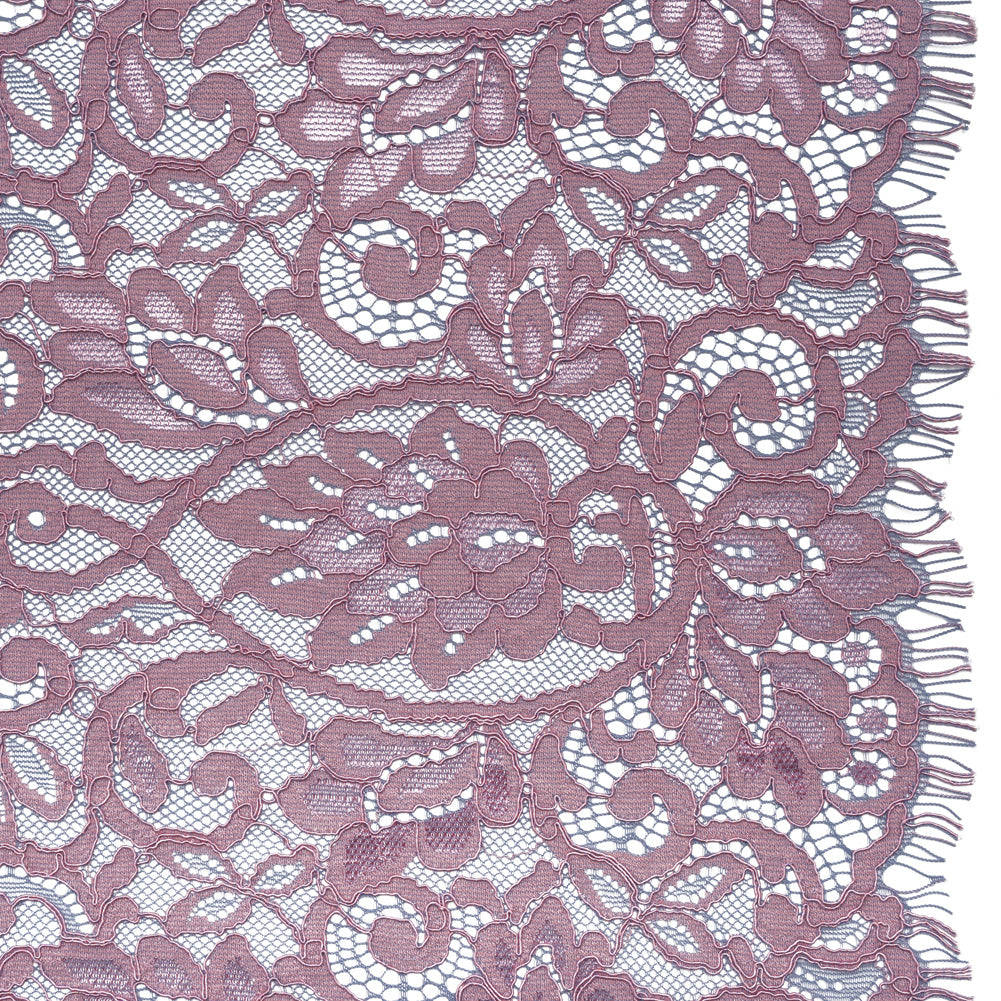 Corded Lace with Finished Edges - Blue and Lavender Flowering Vines - Joann Fabrics