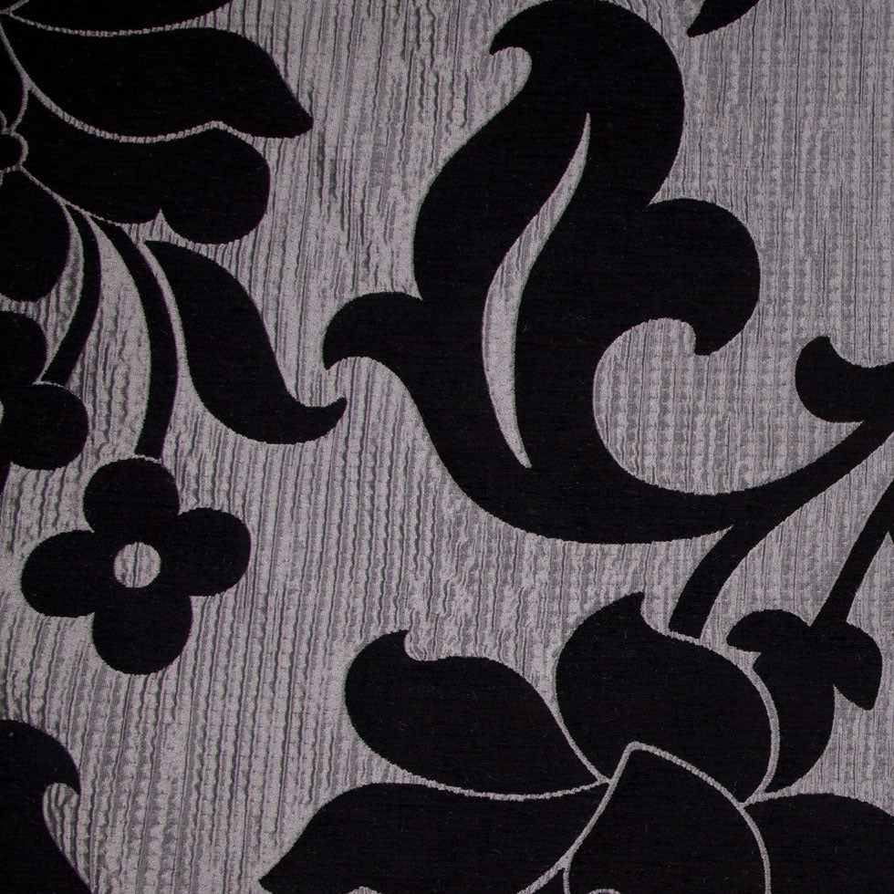 Platinum/Black Floral Brocade - Joann Fabrics