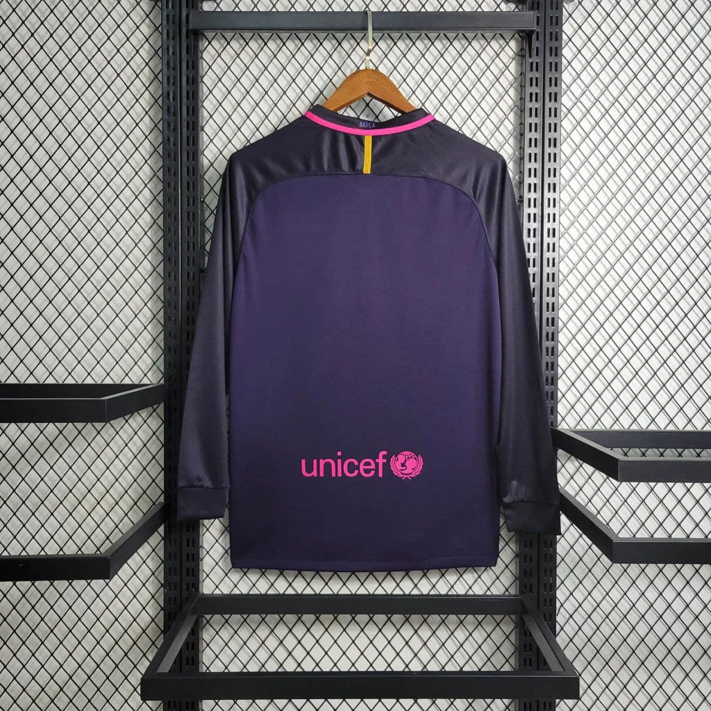 2016/2017 Retro Barcelona Away Jersey Long Sleeve