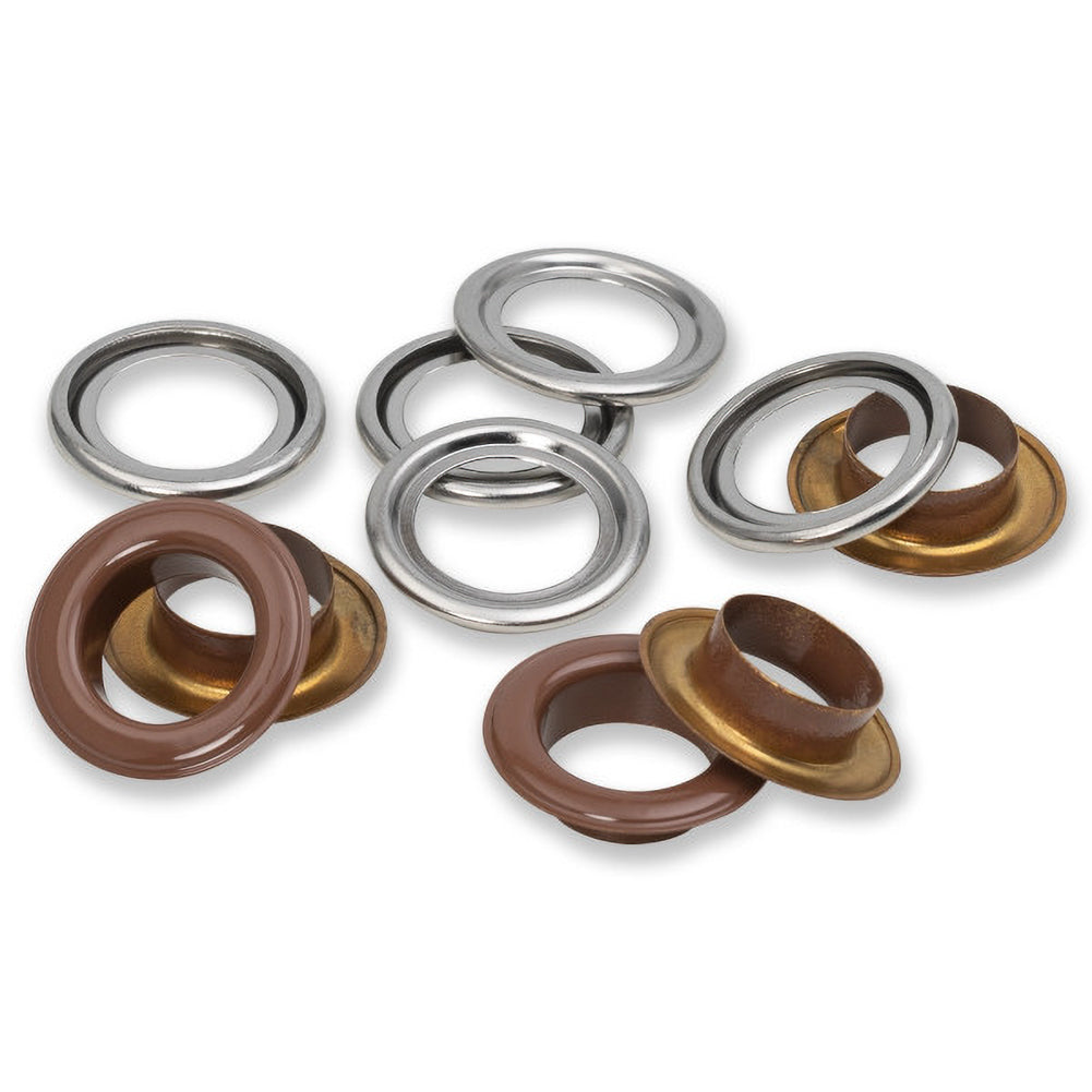 Prym Eyelets with Washers - Dark Brown 14mm - 15pc - Joann Fabrics