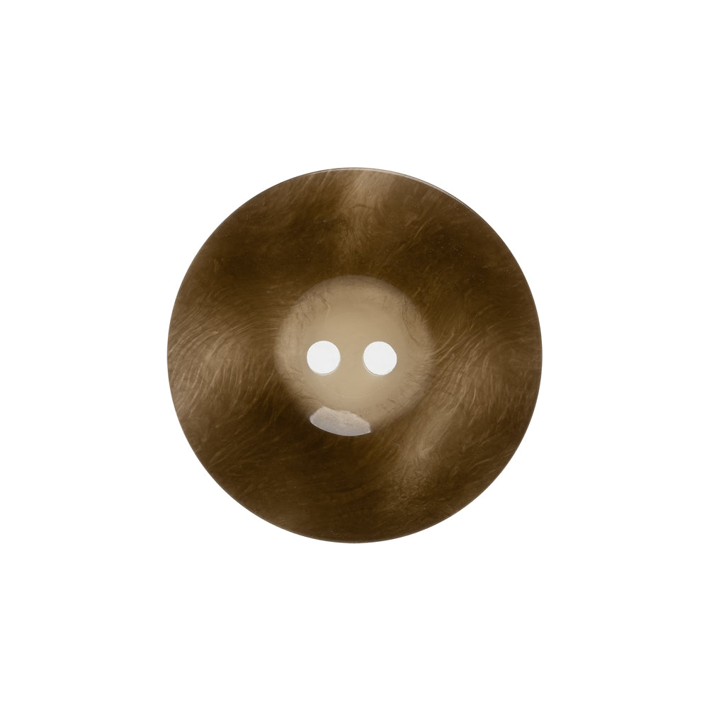 Plastic 2-Hole Button Made in Italy - Dark Brown Mottled Wide Rim - 36L/23mm - Joann Fabrics