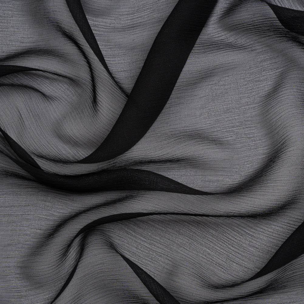 Crinkled Silk Chiffon - Black - Premium Collection - Joann Fabrics