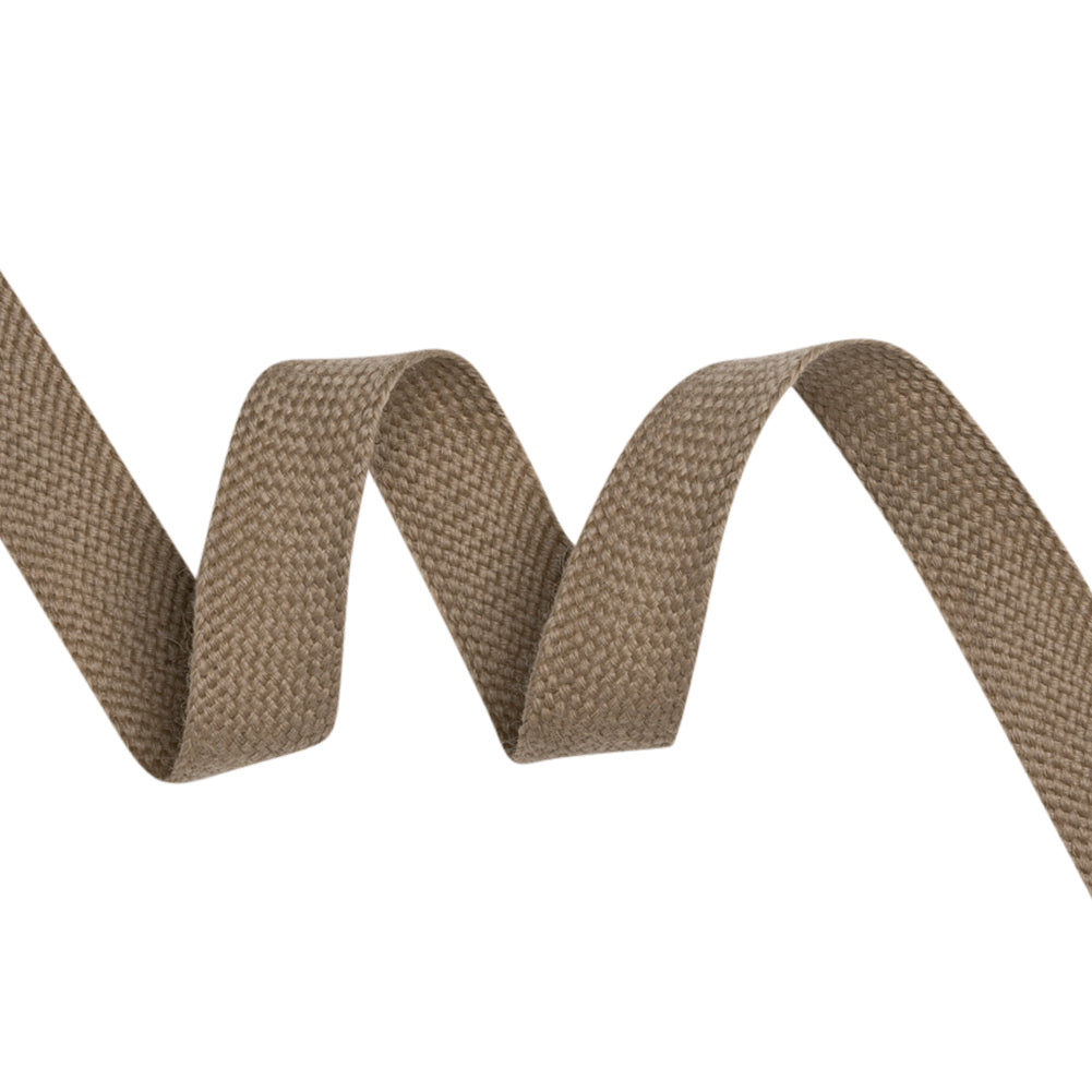Coffee Wool Braided Tape - 0.75