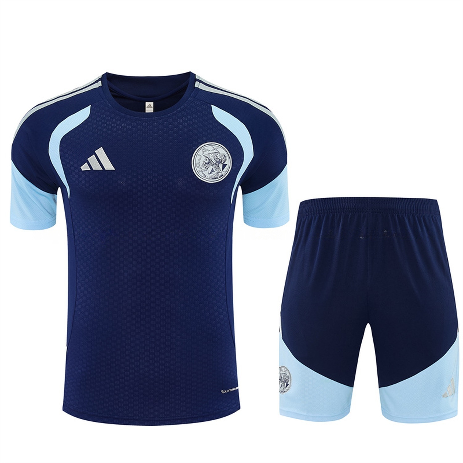 Ajax 26-27 Short-Sleeve Training Set - Deep Blue Top & Deep Blue Shorts - UnitedFutballJersey