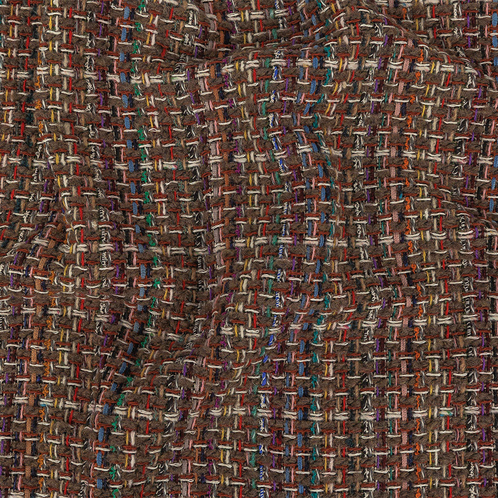Italian Taupe, Olive and Multicolor Blended Wool Tweed - Joann Fabrics