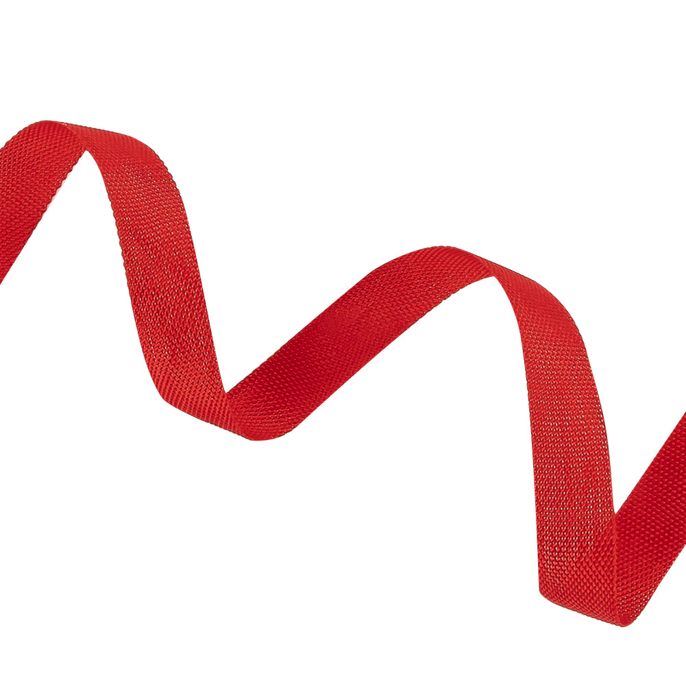 Candy Red Woven Edge Rayon Seam Binding - 0.25