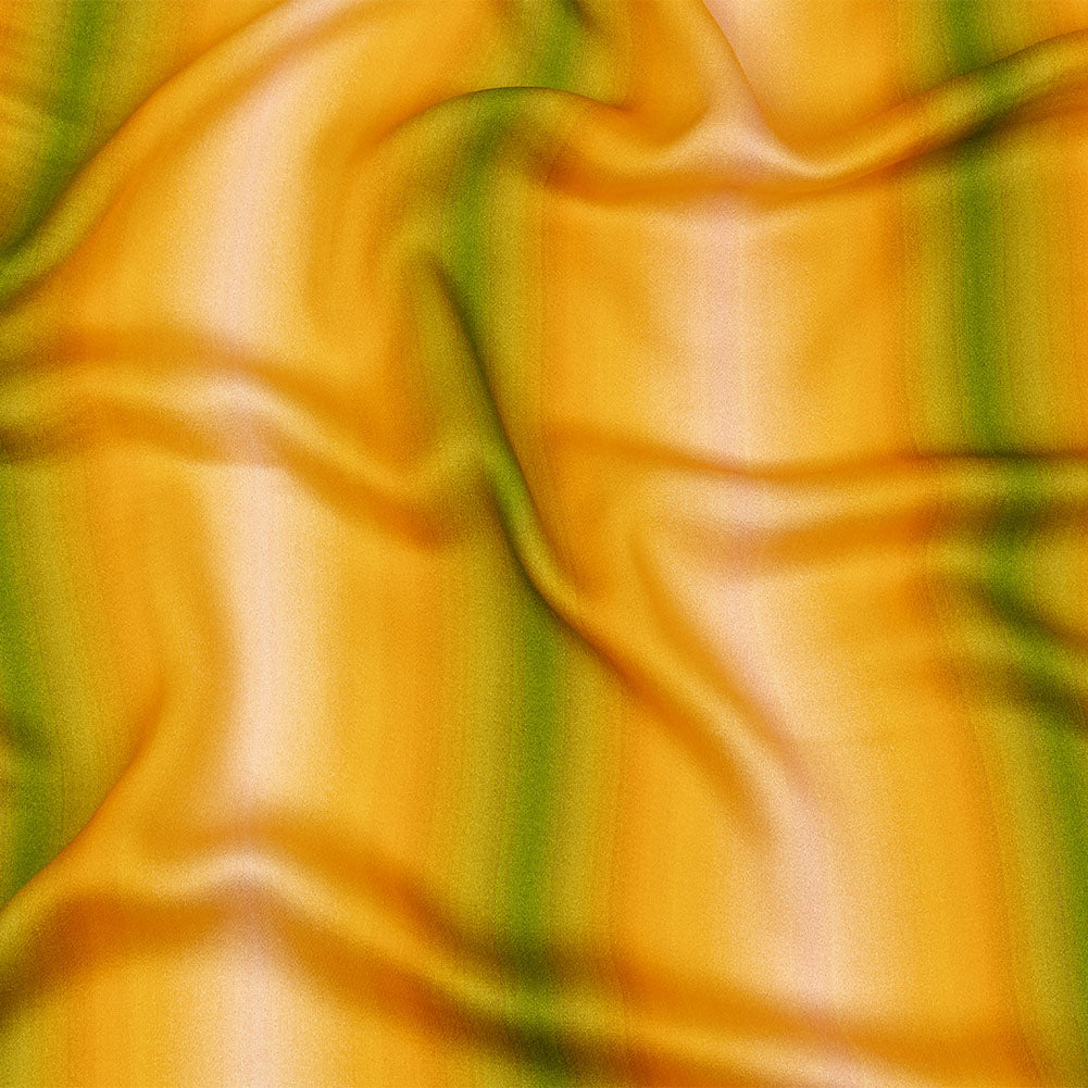 Rayon Challis - Green and Yellow Gradient Stripes - Marmalade Parade Print - Mood Exclusive Citrus Collection - Joann Fabrics