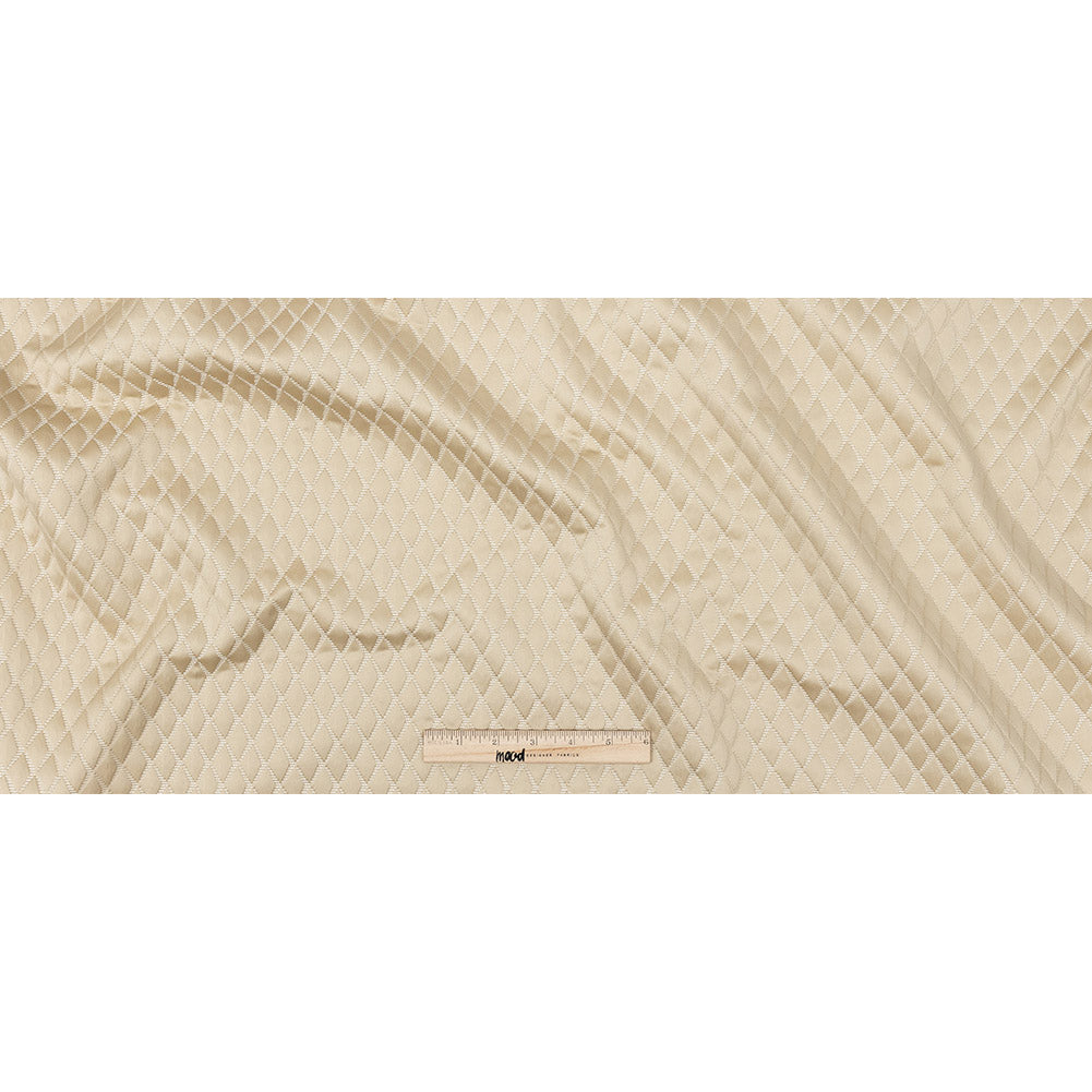 Satin-Faced Jacquard - Gold Shadow Diamonds - British Imported - Joann Fabrics