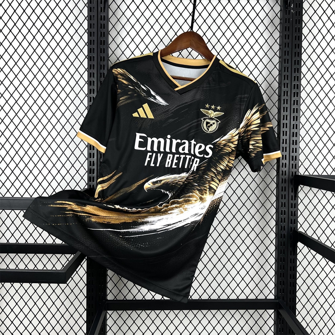 Benfica 25-26 Gold Eagle Black Special Jersey - Fans Version - UnitedFutballJersey