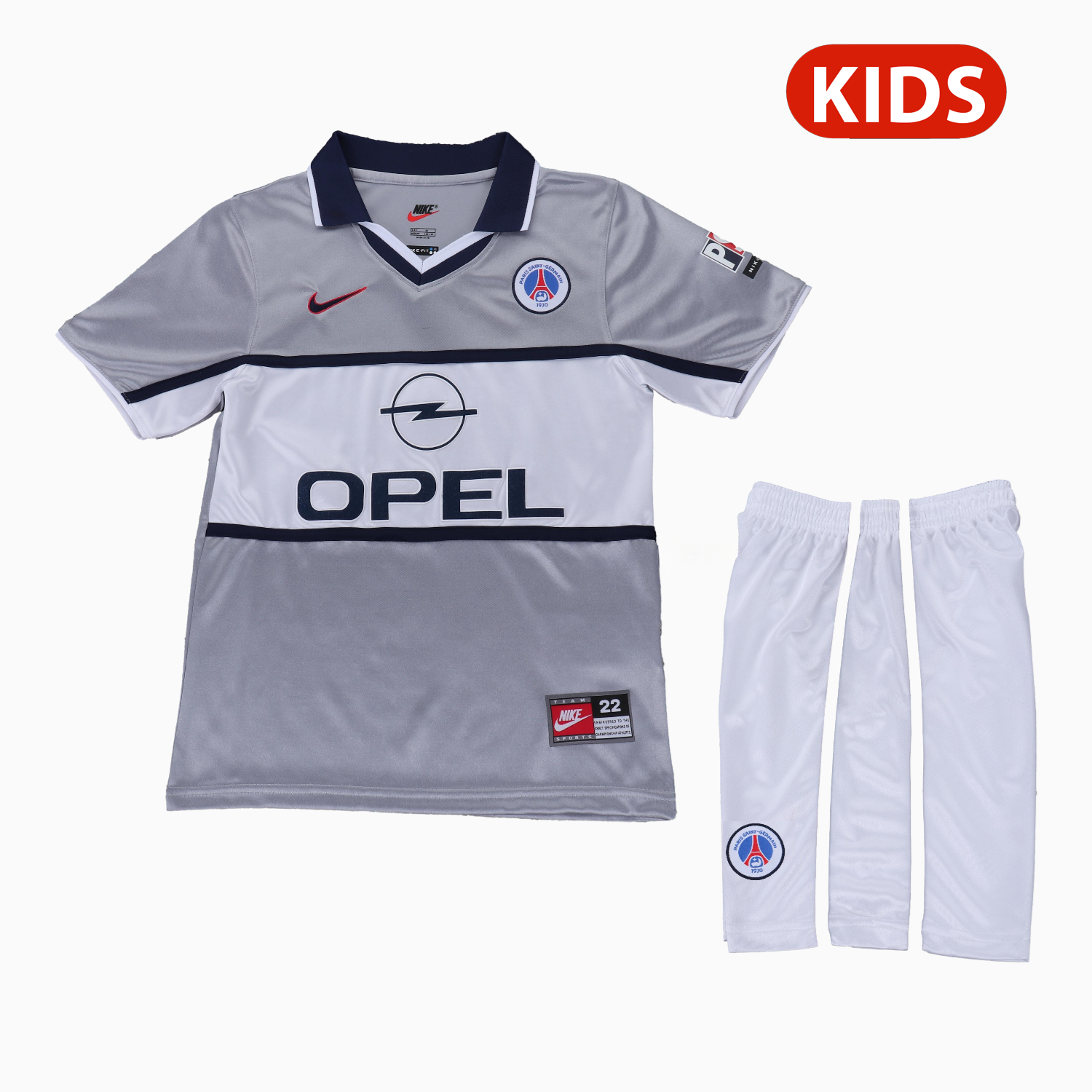 Retro Paris Saint-Germain PSG 2000-01 Away Kids Kit - UnitedFutballJersey
