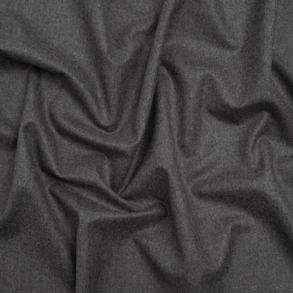 Super 120 Wool Flannel Suiting Made in Italy - Heathered Gray - Deadstock - Joann Fabrics
