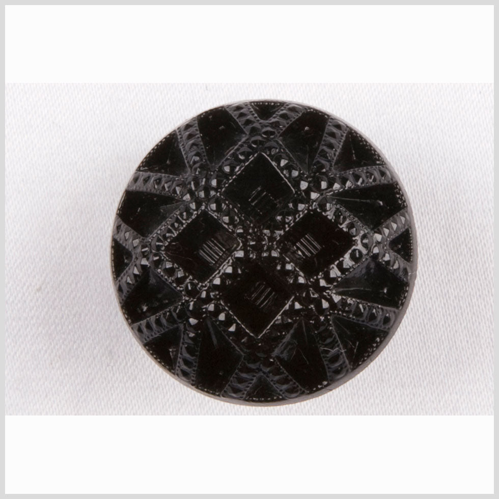 Black Studded Glass Shank Back Button - 22L/14mm - Joann Fabrics