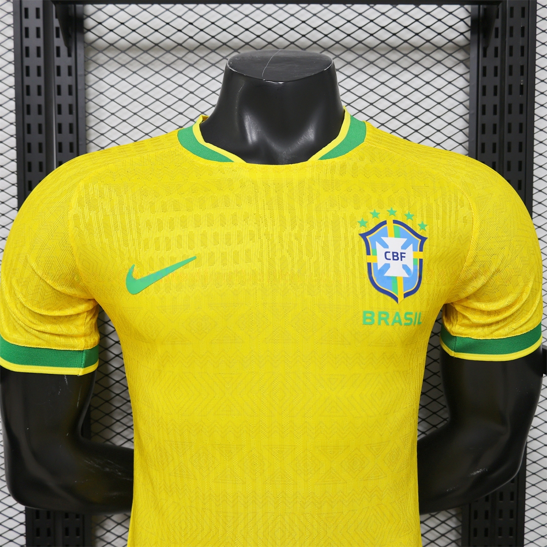 Brazil 2026 Green Edge Yellow Special Jersey - Player Version - UnitedFutballJersey