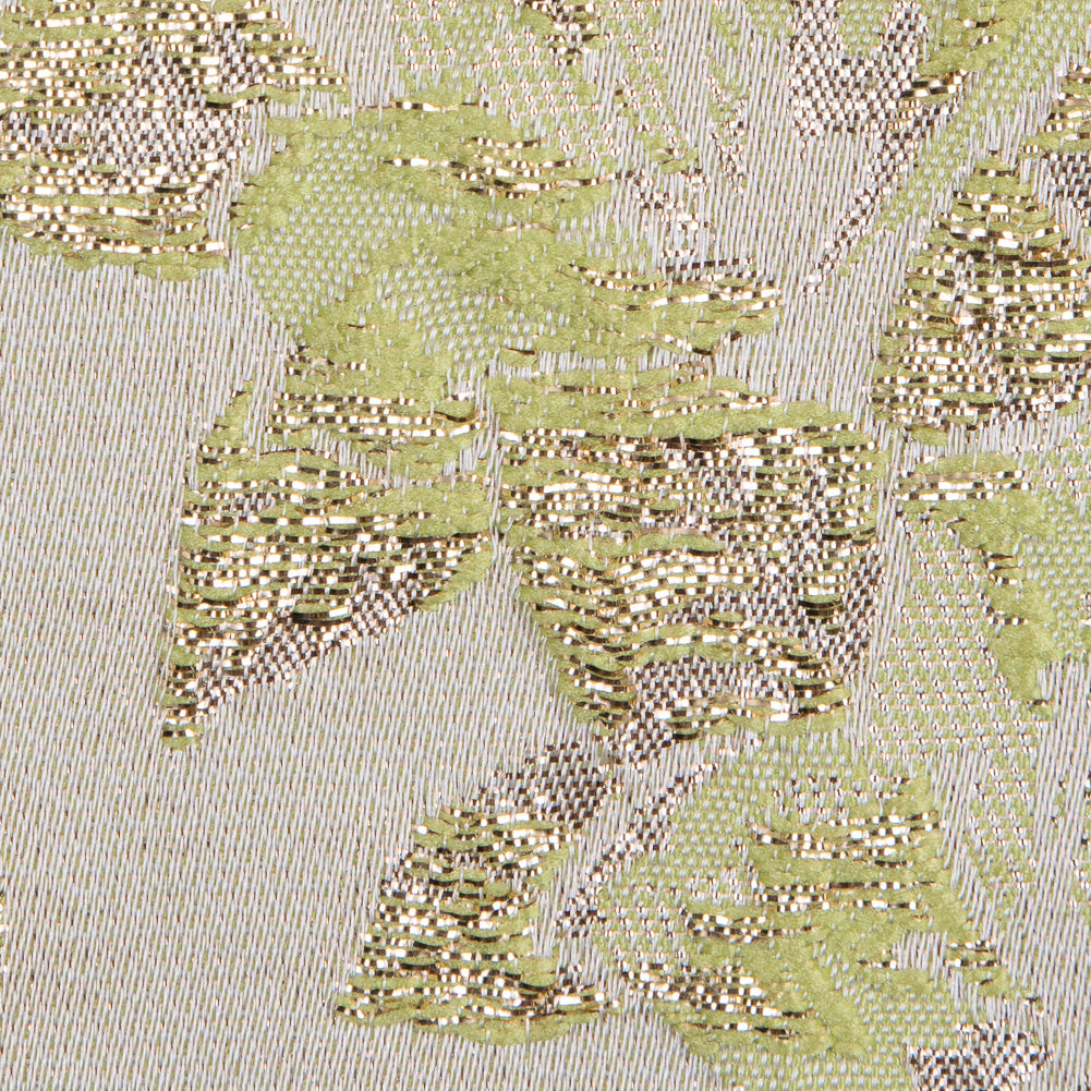 Metallic Gold/Green Floral Brocade - Joann Fabrics