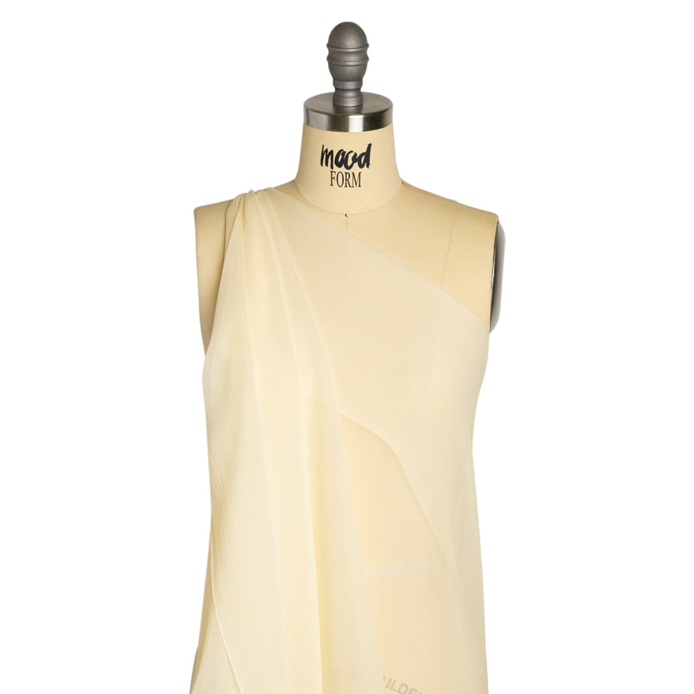 Crinkled Silk Chiffon - Pale Yellow - Premium Collection - Joann Fabrics