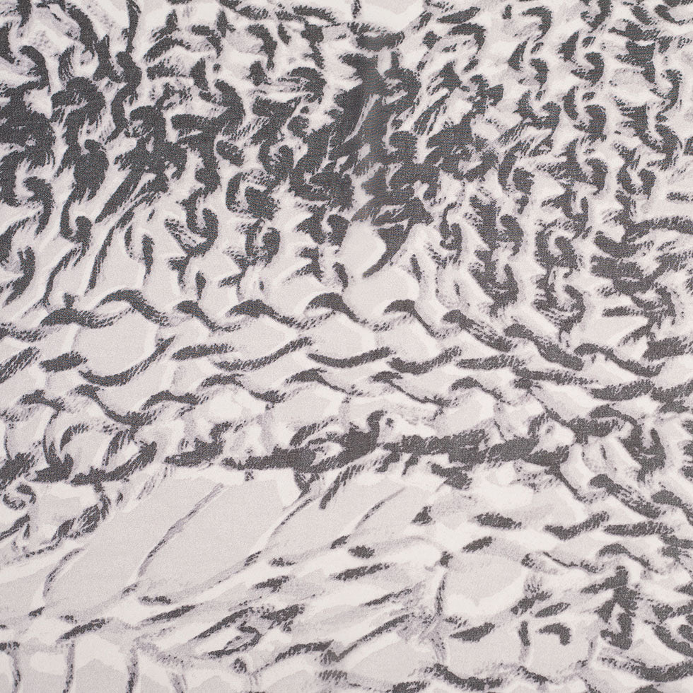 Black/Silver Animalistic Polyester Chiffon Panel - Joann Fabrics