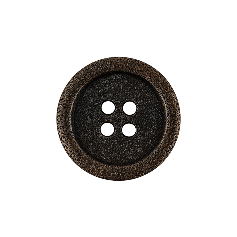 Italian Bronze Shallow Plate 4-Hole Metal Look Coat Button - 36L/23mm - Joann Fabrics