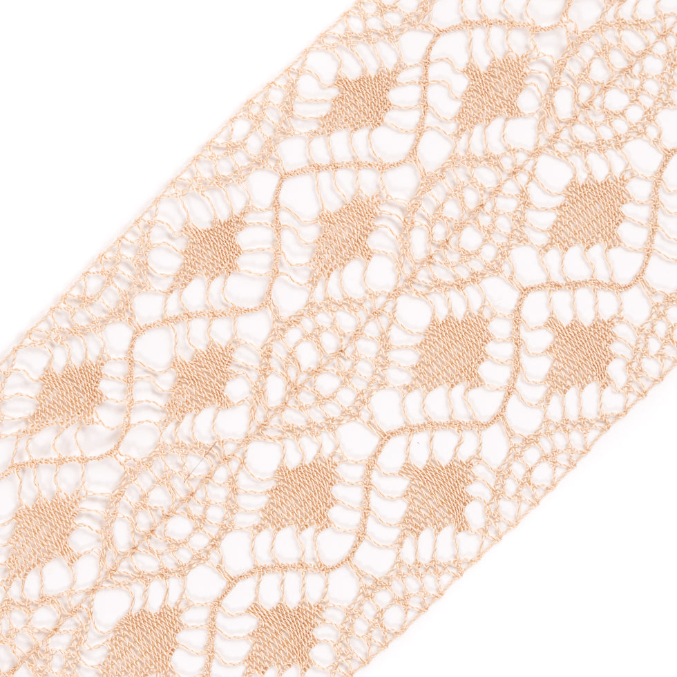 Beige Crochet Lace Trim - 3.5