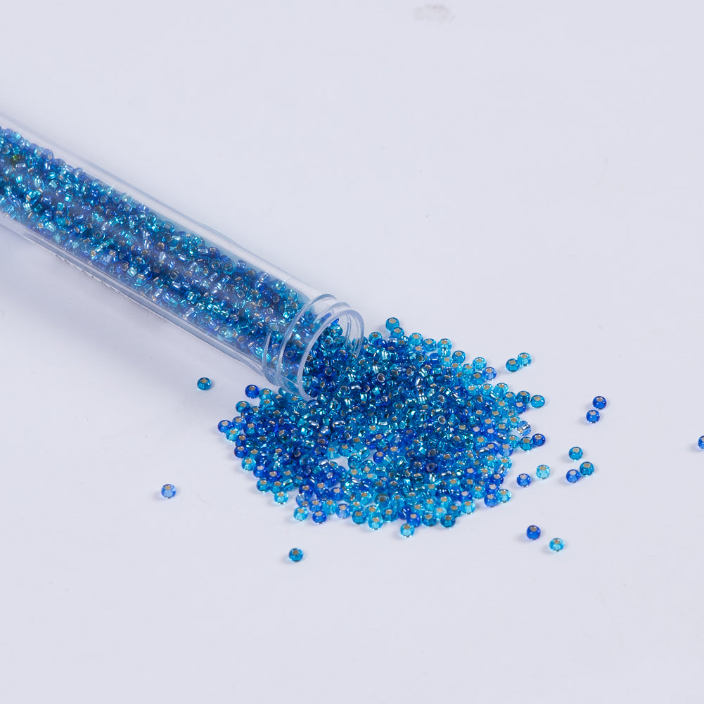 Silver Lined Aqua Mixed Czech Seed Beads - Size 10 - Joann Fabrics