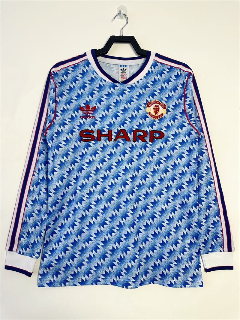 1990/1992 Retro Long Sleeves Manchester United Away Football Shirt 1:1 Thai Quality