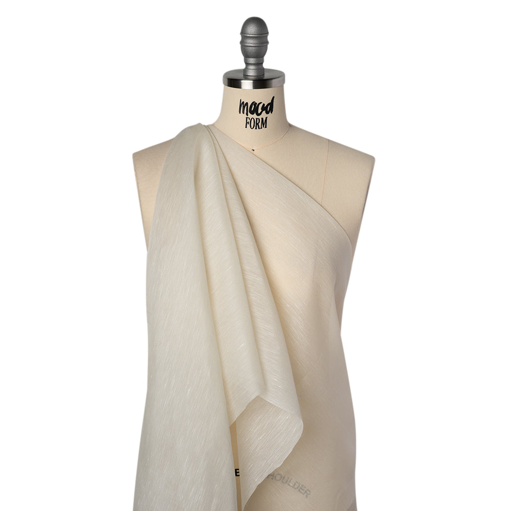 Silk and Linen Scrim - Ivory - Famous Australian Designer Deadstock - Joann Fabrics