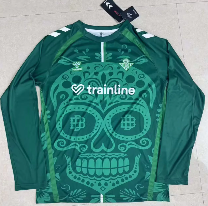 2025/2026 Long Sleeve Real Betis Day of the Dead Football Shirt 1:1 Thai Quality