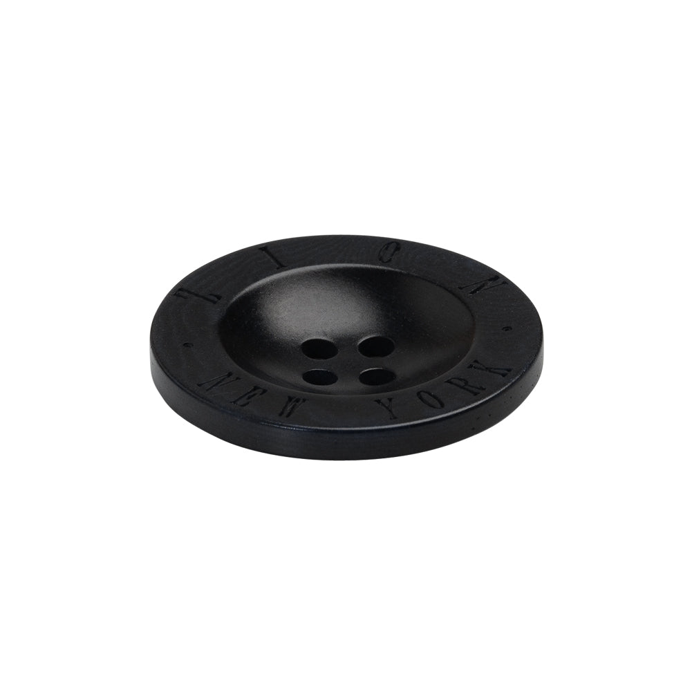 Plastic 4-Hole Button - 38L/24mm - Midnight Designer Logo Rim - Joann Fabrics