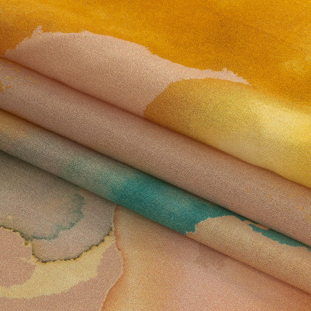 Cotton Voile - Rainbow Painterly Abstract - Fresco Print - Mood Exclusive Viso Collection - Joann Fabrics
