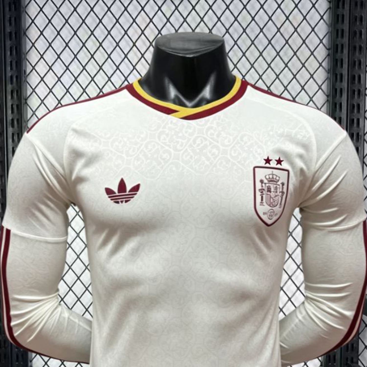 【Two-Crown Star】Spain 2026 Away Long Sleeves Jersey - Player Version - UnitedFutballJersey