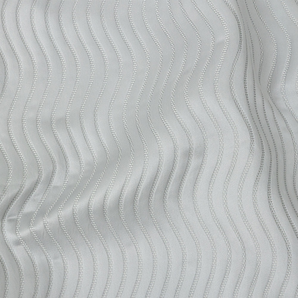 Satin-Faced Jacquard - Ice Wavy Lines - British Imported - Joann Fabrics