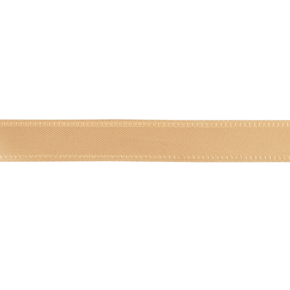 Pale Peach Woven Ribbon with Embossed Borders - 0.5
