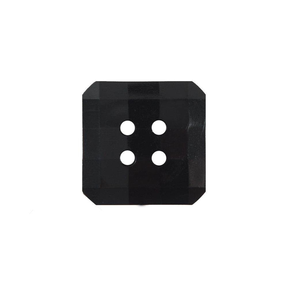 Black Square Bevel Cut Button - 28L/18mm - Joann Fabrics
