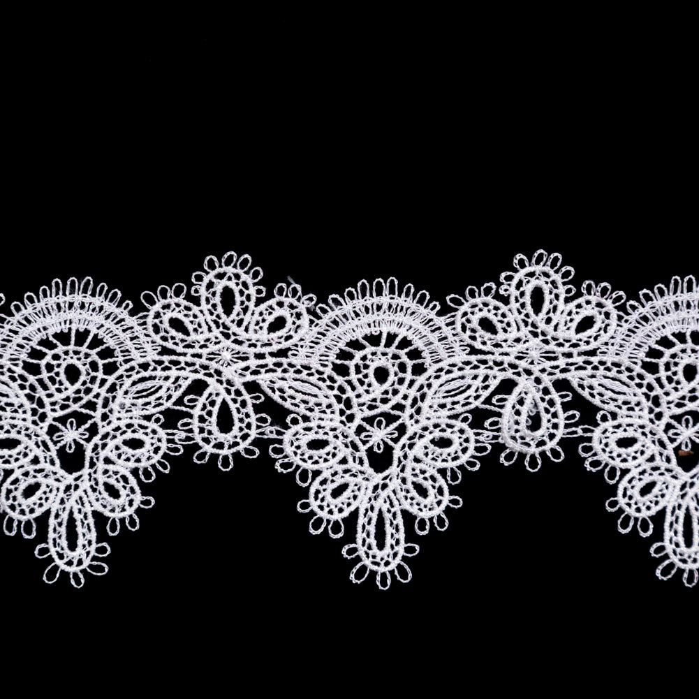Fancy White Venise Lace Trim - 2