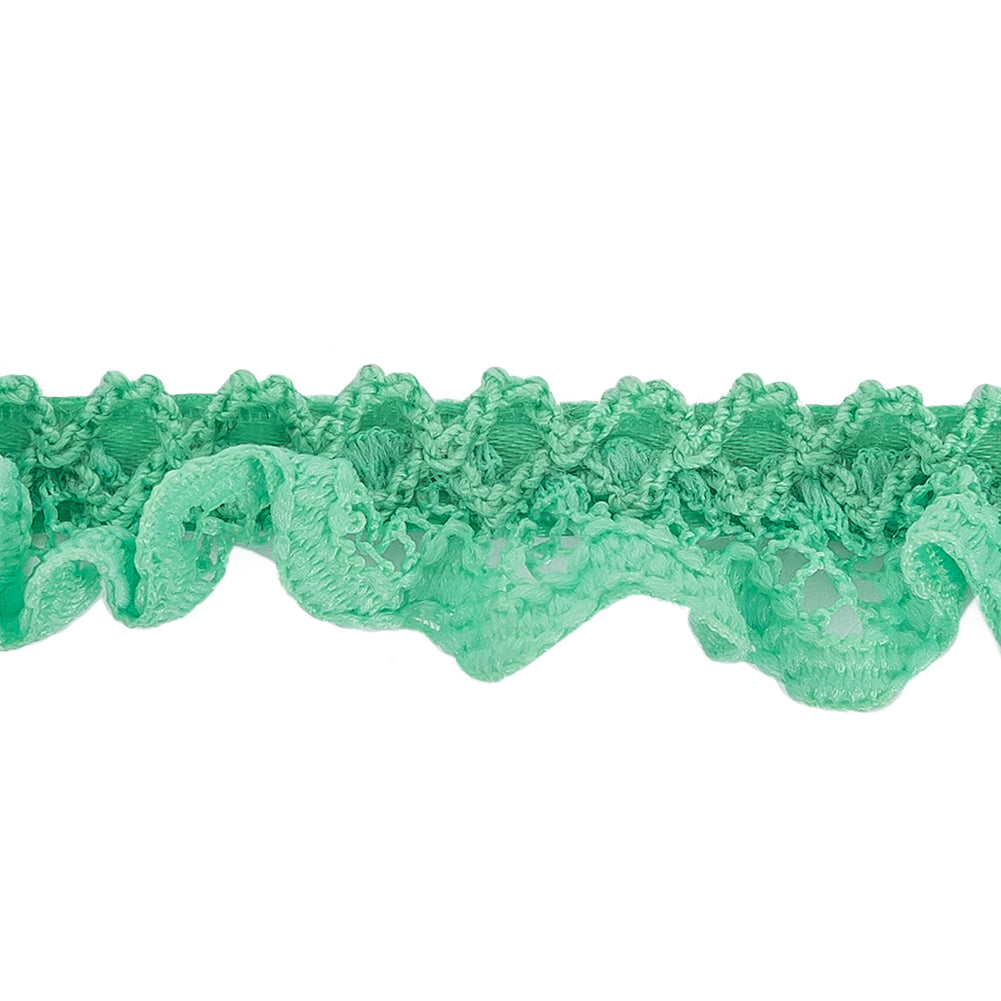 Spearmint Criss Cross Crochet Trimming - 0.625