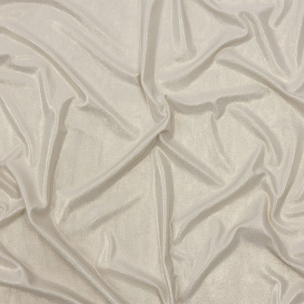 Polyester Interlock Knit with Gold Foiling - Pale Gray - Oriana Collection - Joann Fabrics
