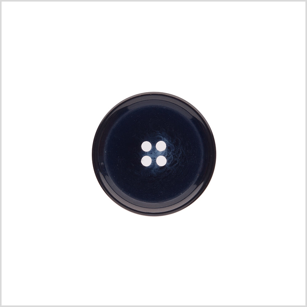 Italian Shiny Navy Rimmed 4-Hole Button - 36L/23mm - Joann Fabrics