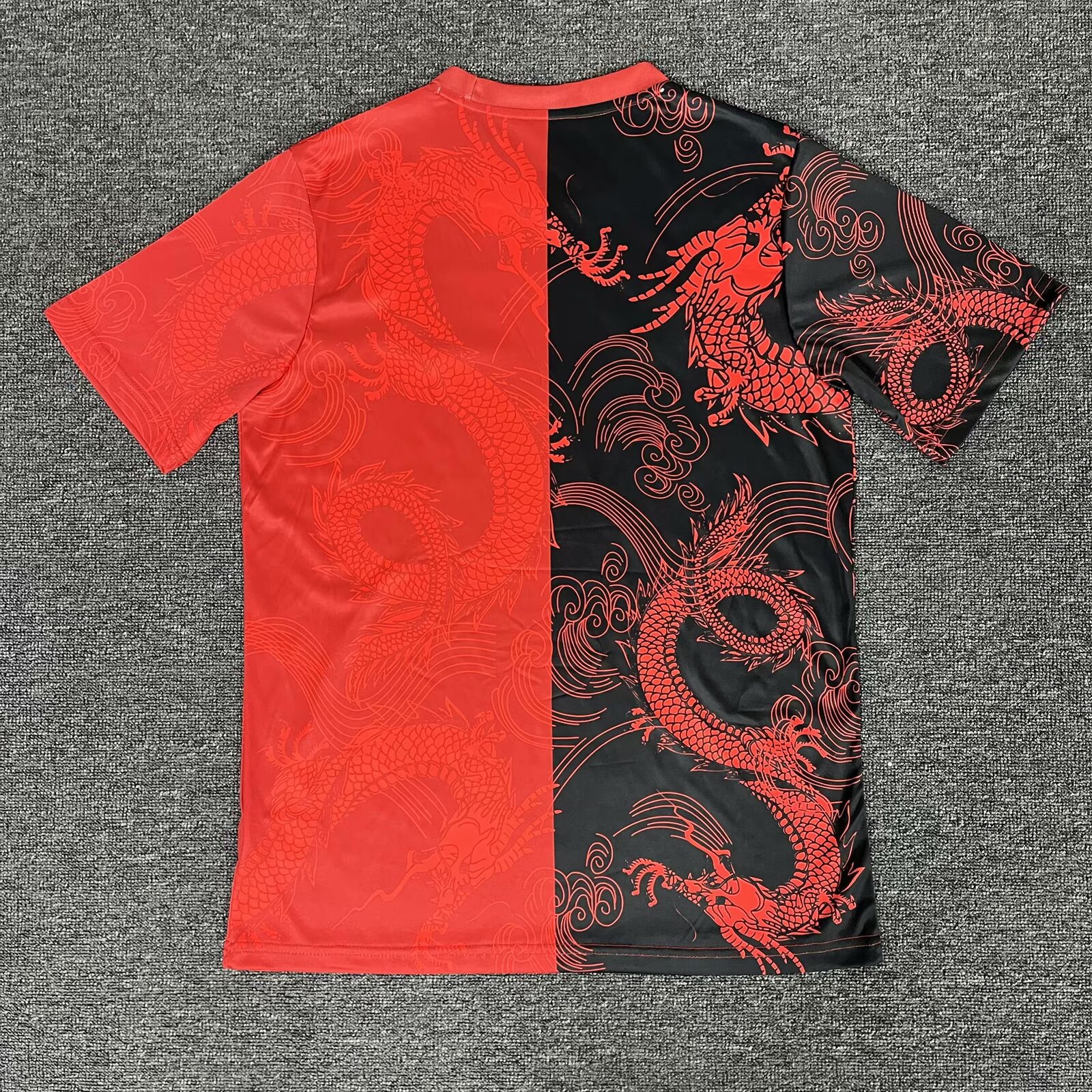 2025/2026 Real Madrid Dragon pattern Red and Black Football Jersey 1:1 Thai Quality