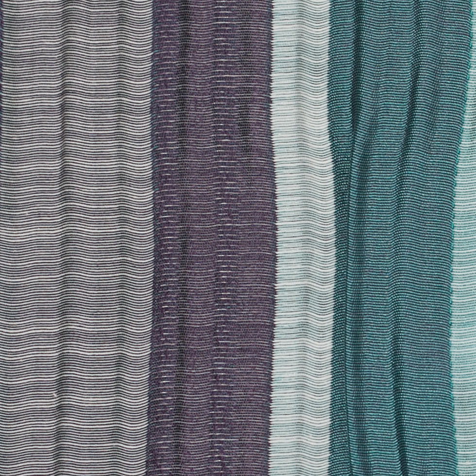 Indian Aqua/Purple Striped Poly/Cotton Brocade - Joann Fabrics