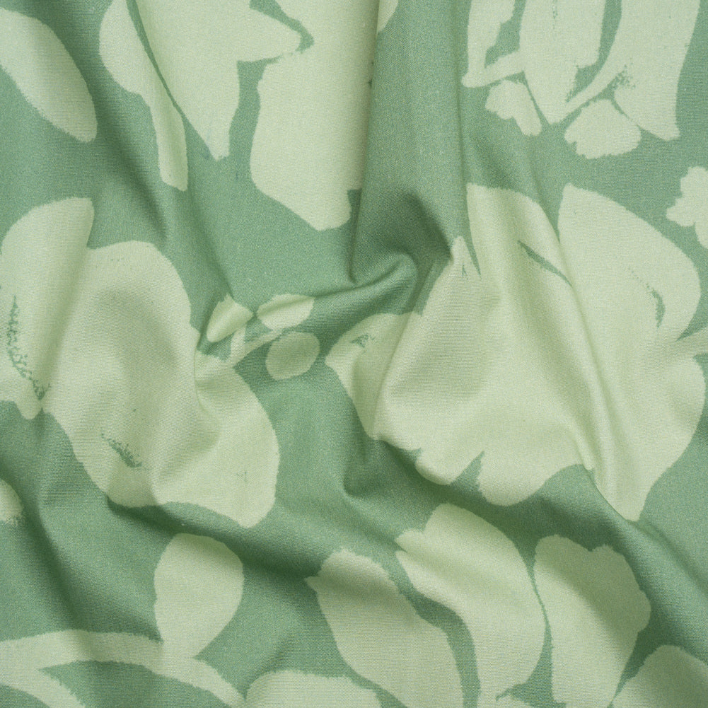 Mood Exclusive Green Veranda Views Stretch Cotton Poplin - Joann Fabrics