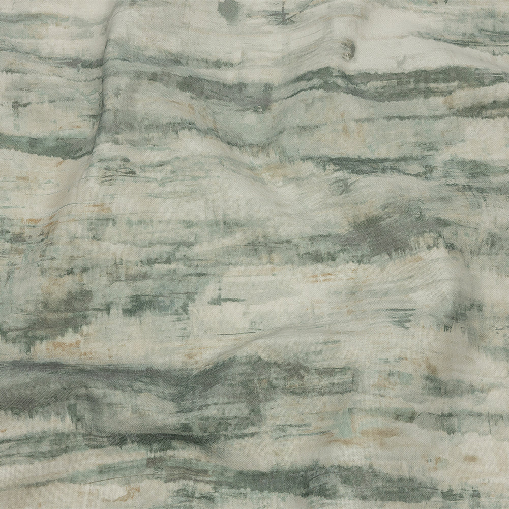 Cotton Canvas Print - Seafoam Painterly Texture - British Imported - Joann Fabrics