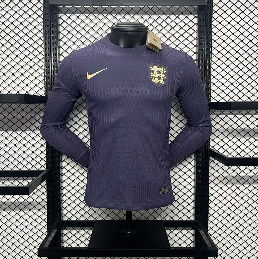 2024-2025 Player Version England Away Long Sleeves Football Shirt 1:1 Thai Quality