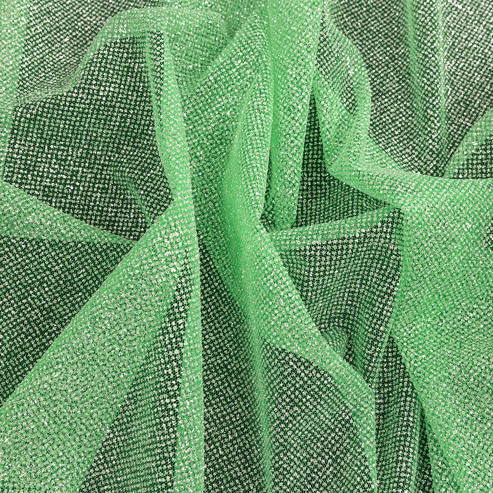 Tulle with Metallic Platinum Glitter - Neon Green - Platina Collection - Joann Fabrics