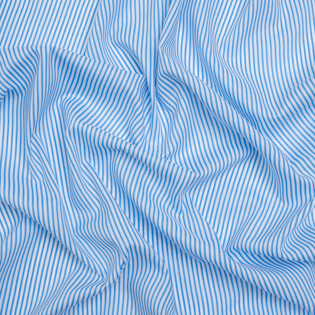 Cotton and Rayon Shirting - Blue and White Candy Stripes - Joann Fabrics