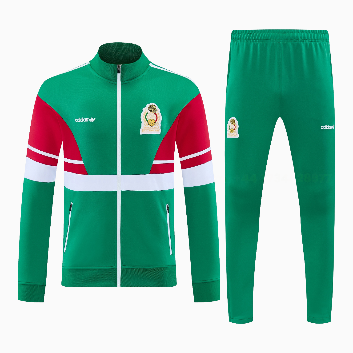 Mexico 2026 World Cup Jacket Training Tracksuit - Green Top & Green Pants - UnitedFutballJersey