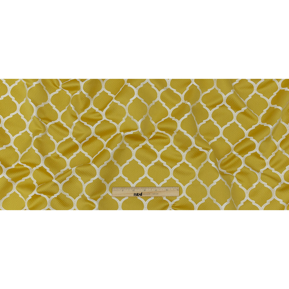 Satin-Faced Jacquard - Sunflower Moroccan Quatrefoil - British Imported - Joann Fabrics
